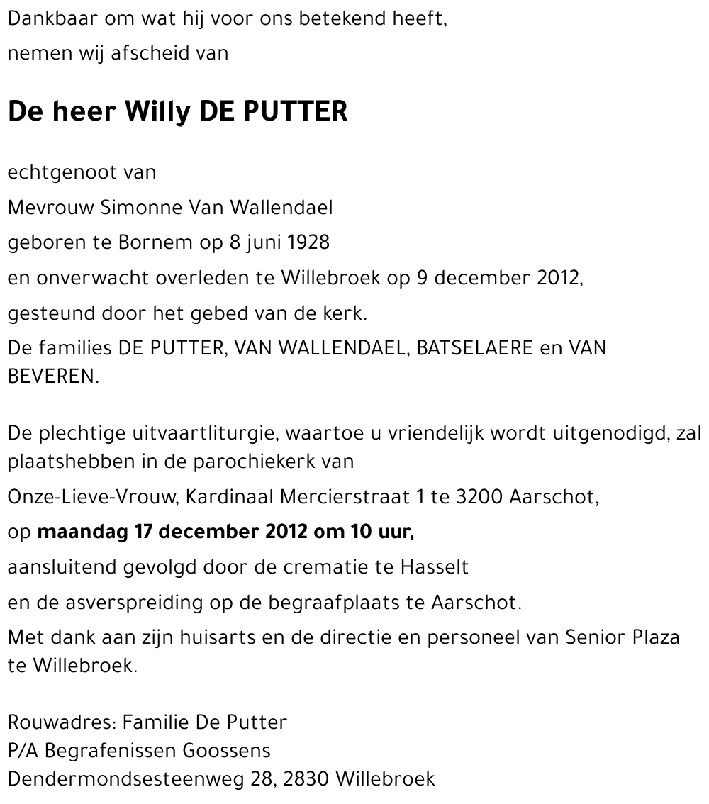 Willy DE PUTTER