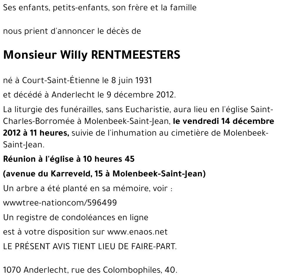 Willy RENTMEESTERS