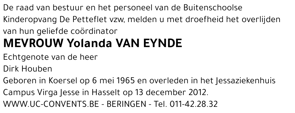 Yolanda Van Eynde
