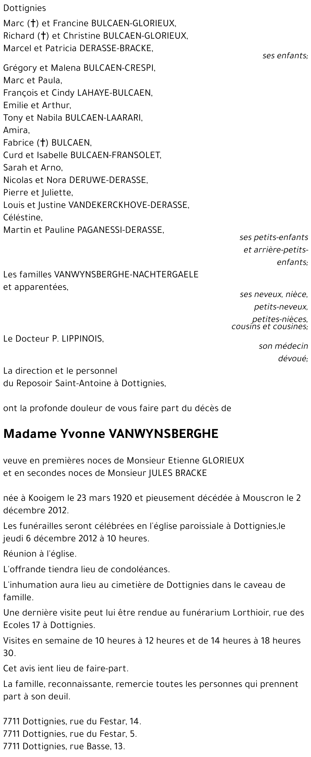 Yvonne VANWYNSBERGHE