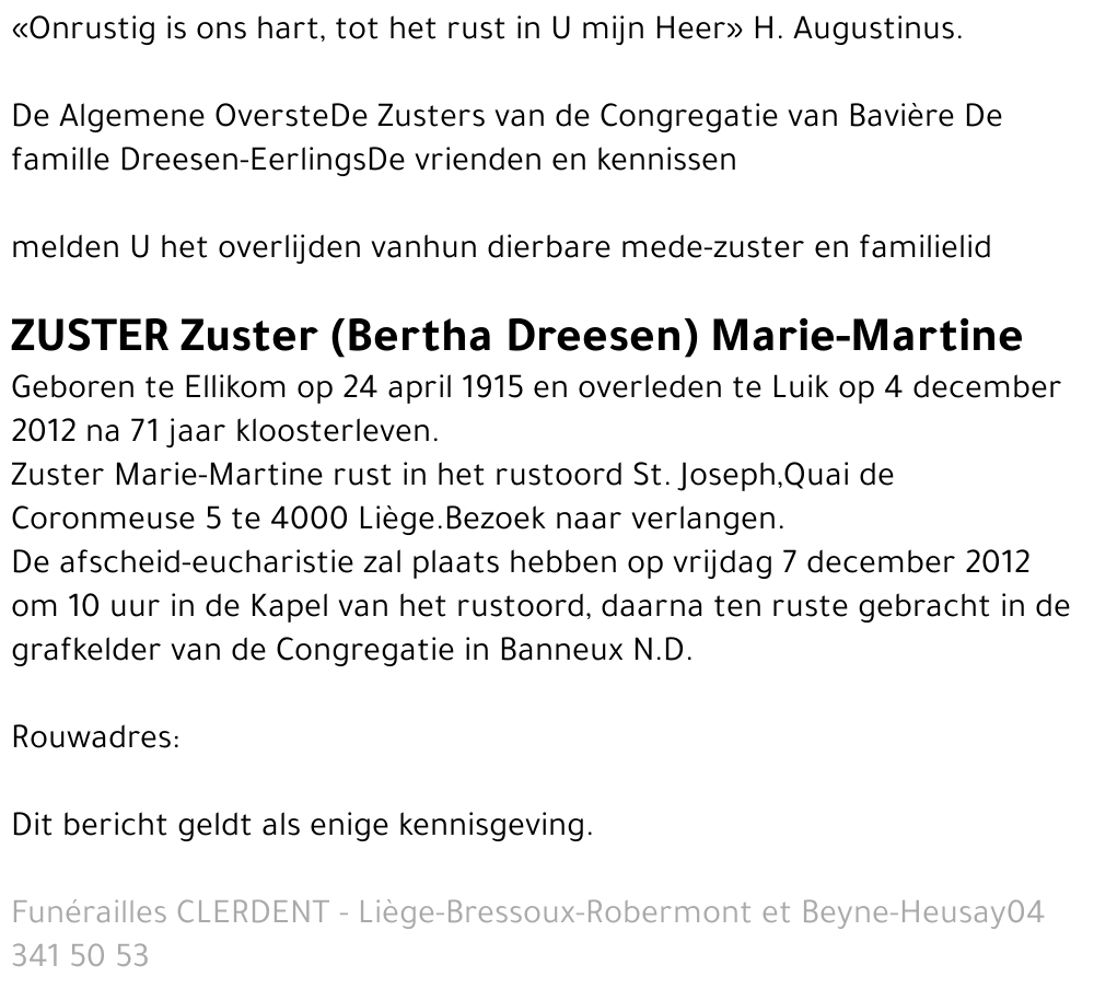 Zuster Mare-Martine