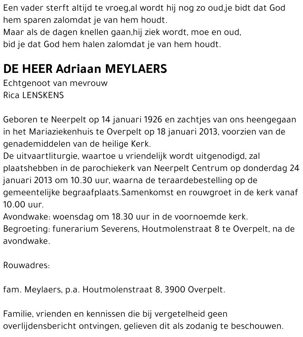 Adriaan Meylaers