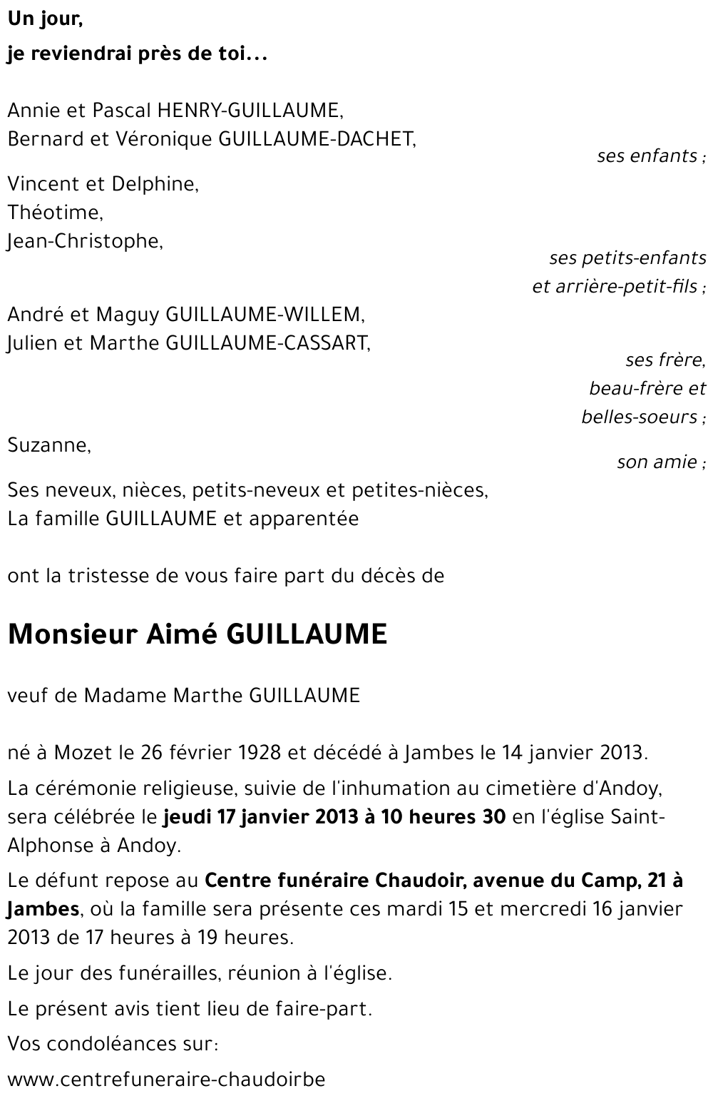 Aimé GUILLAUME