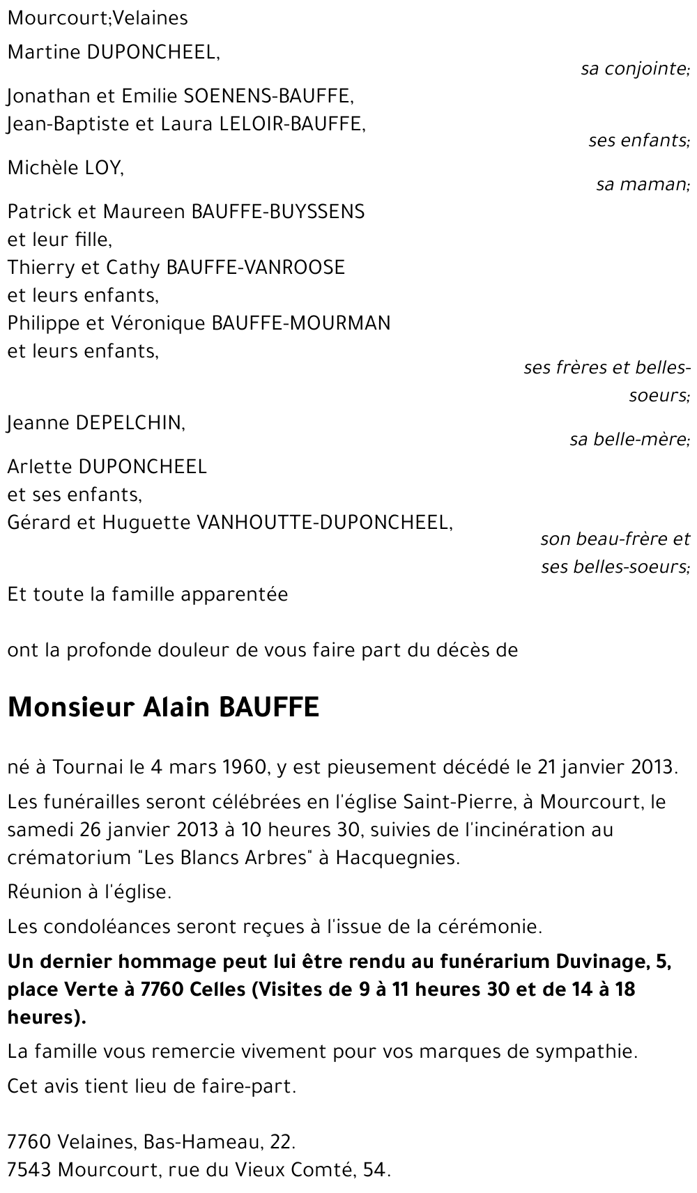 Alain BAUFFE