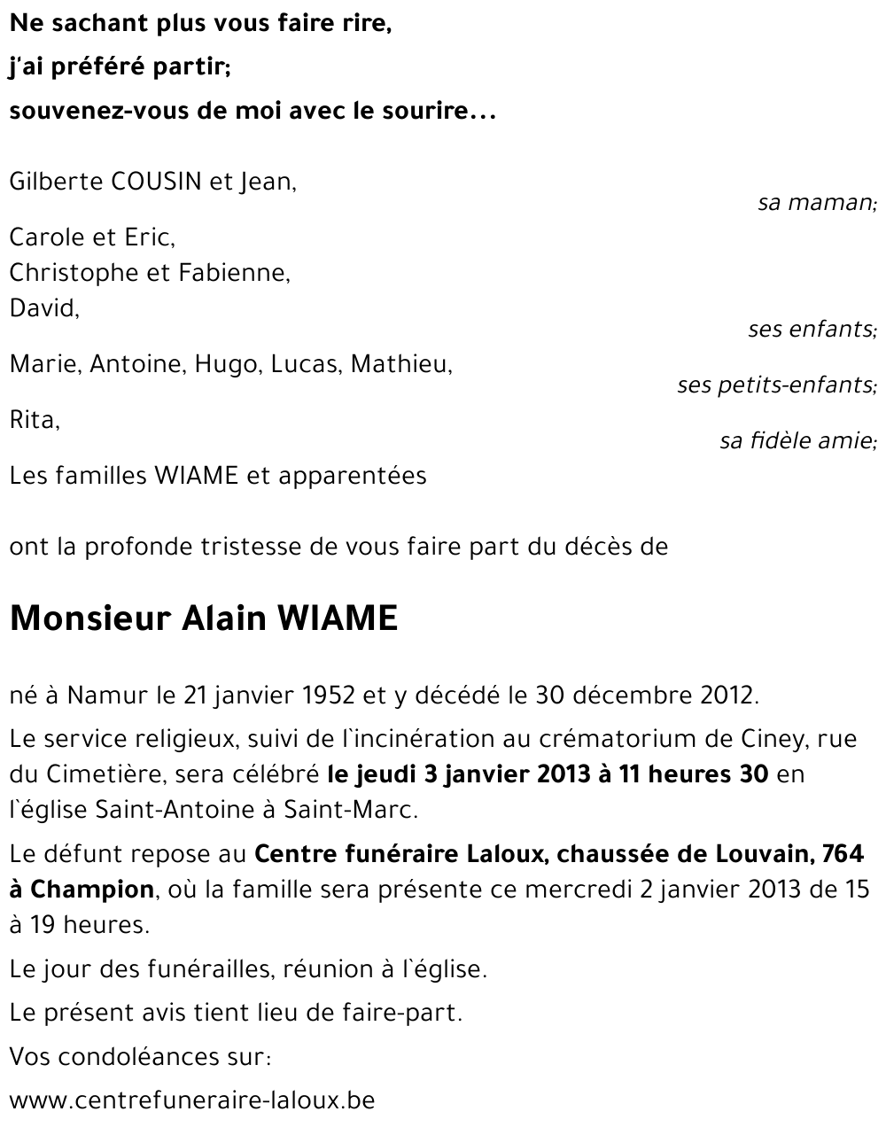 Alain WIAME