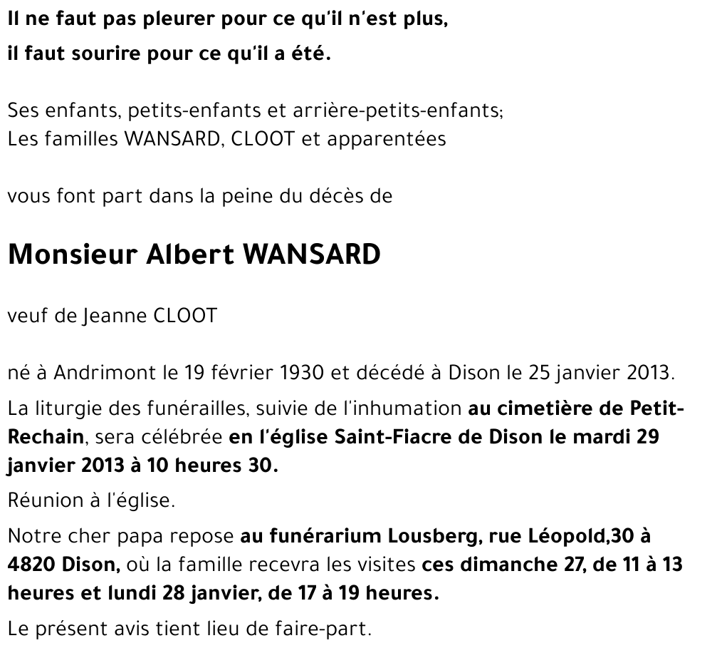 Albert WANSARD