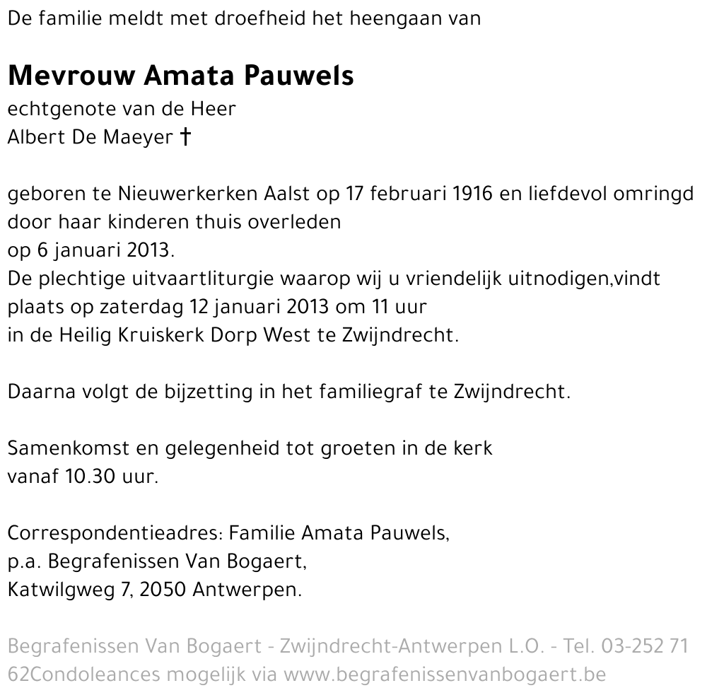 Amata Pauwels