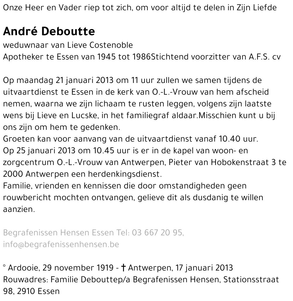 André Deboutte