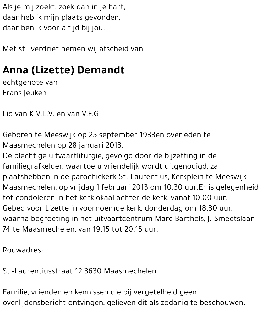 Anna (Lizette) Demandt