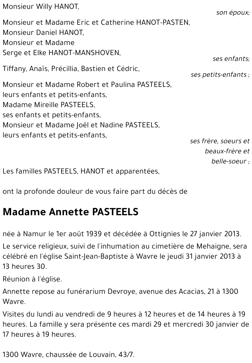 Annette Pasteels