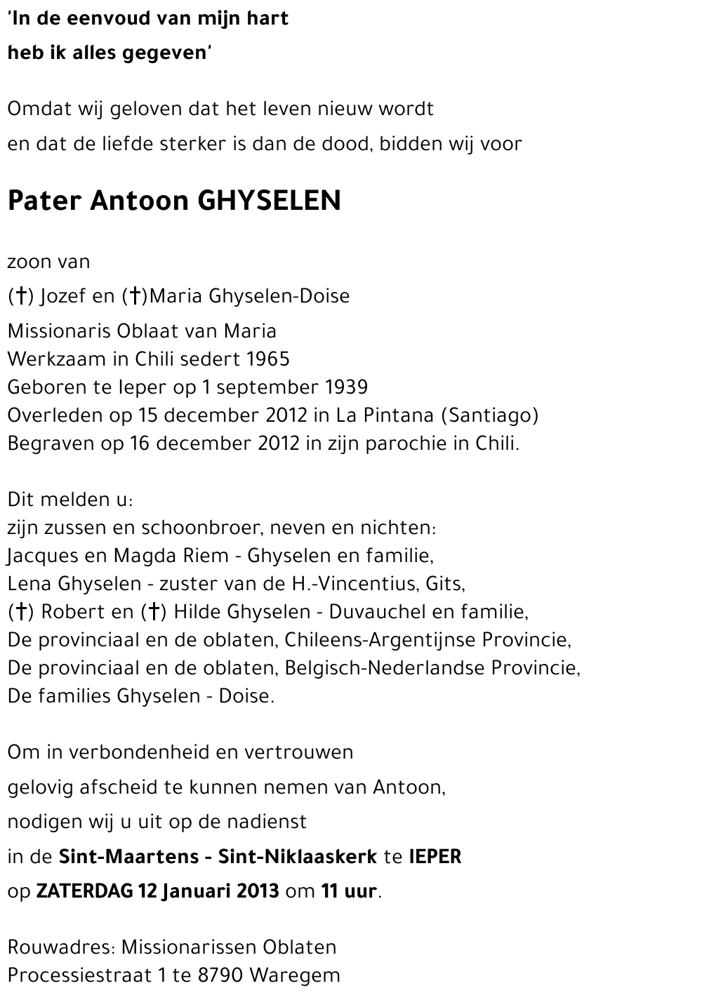 Antoon GHYSELEN