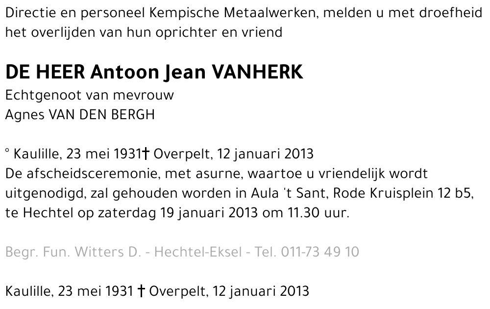 Antoon Jean Vanherk