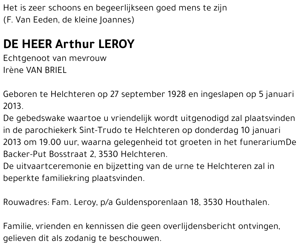 Arthur LEROY