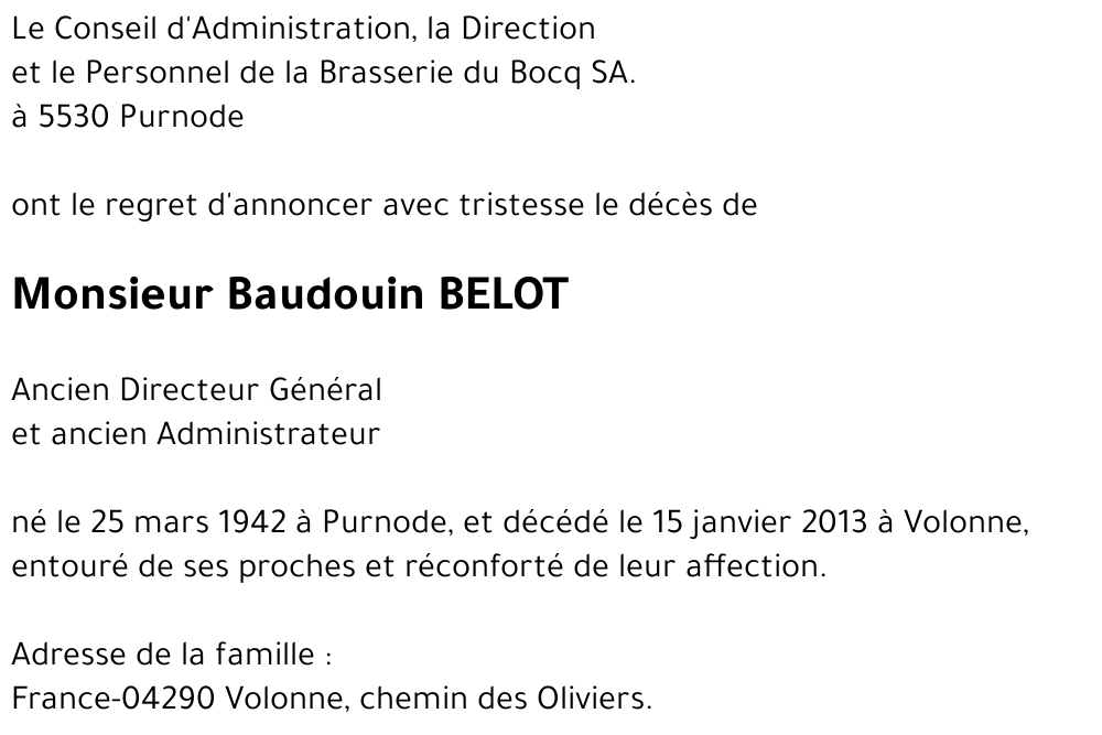 Baudouin BELOT