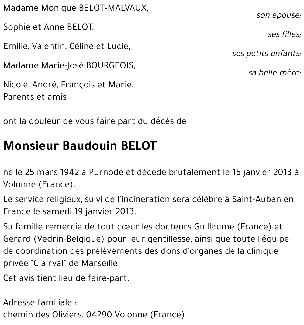 Baudouin BELOT