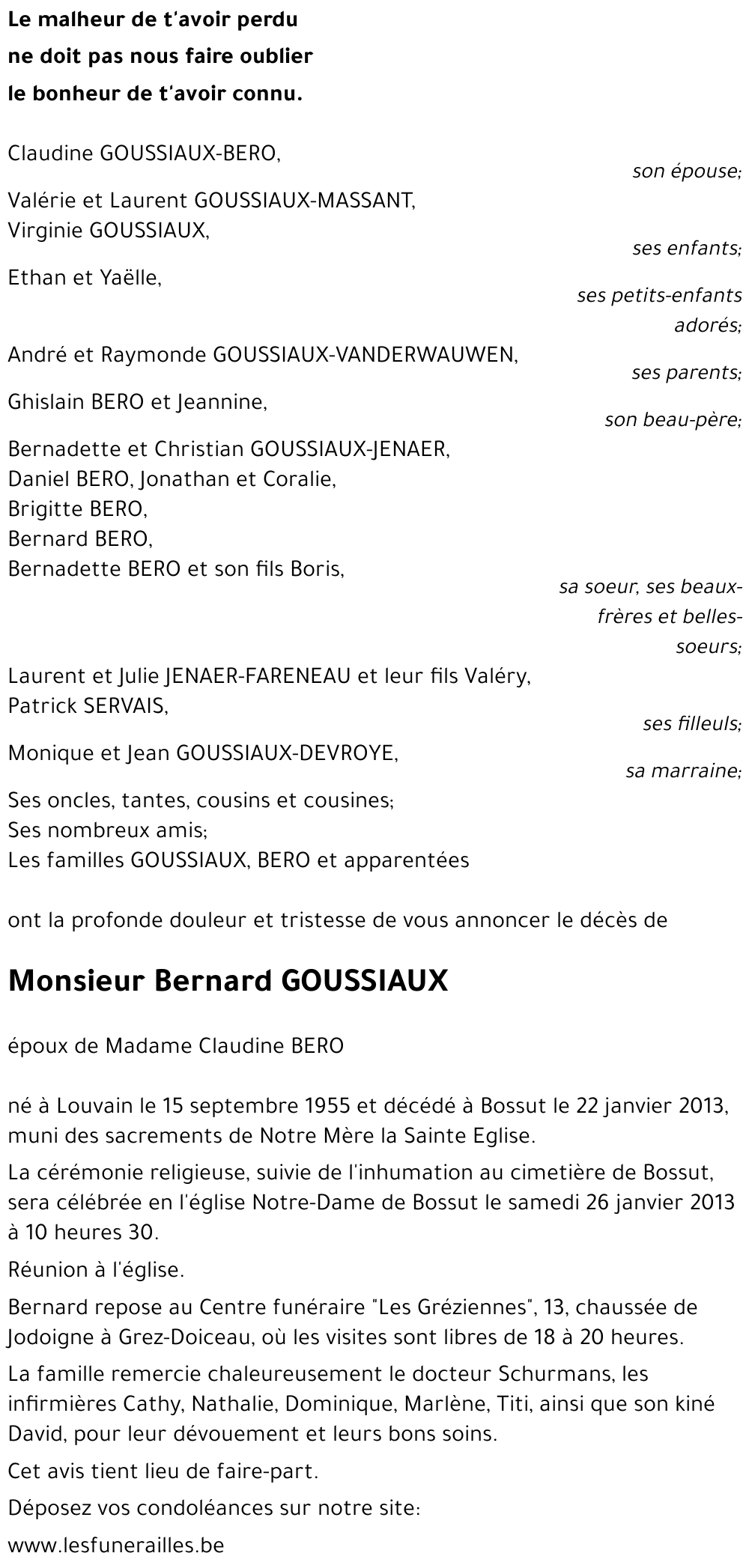 Bernard GOUSSIAUX