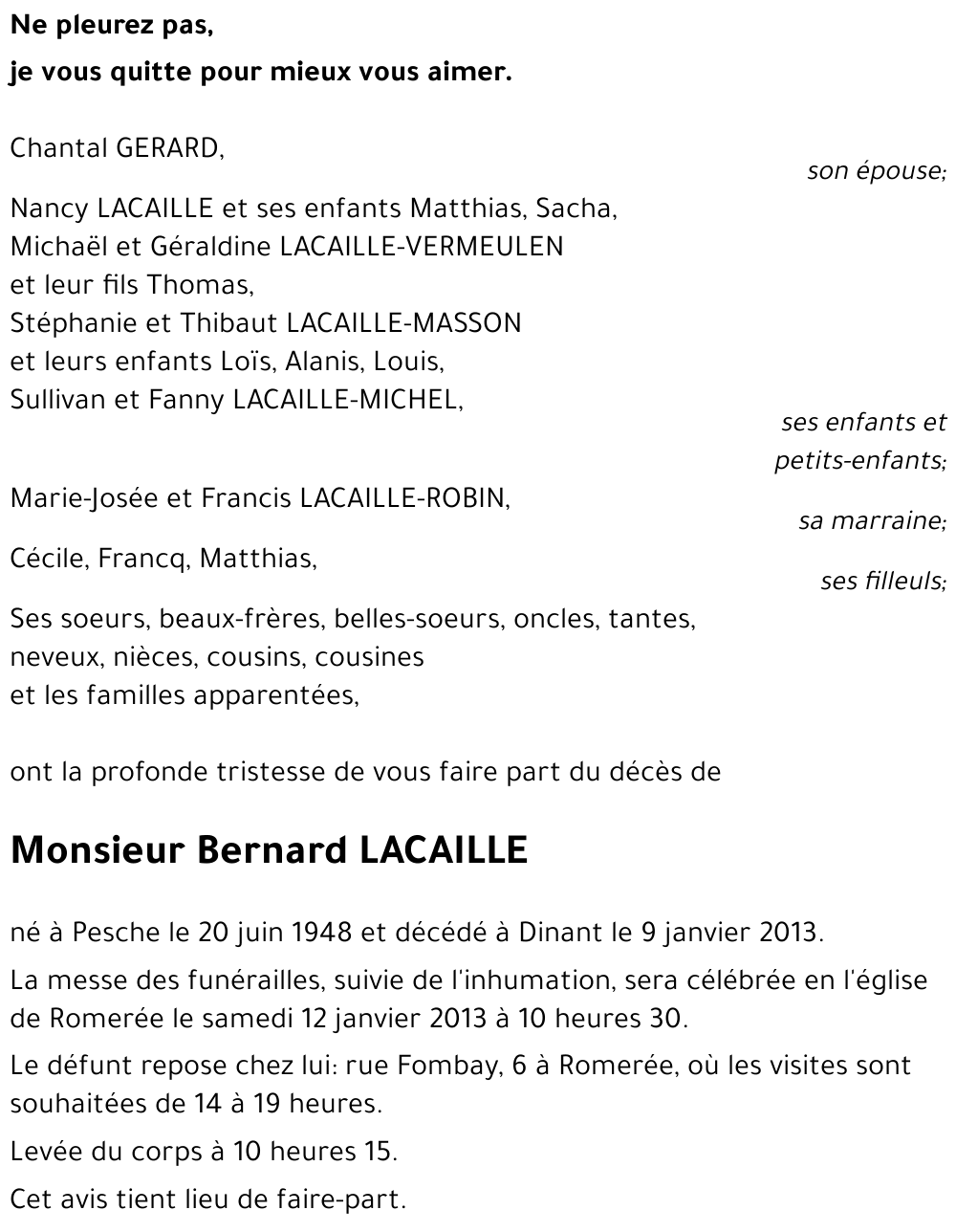 Bernard LACAILLE