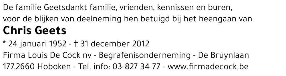 Chris Geets