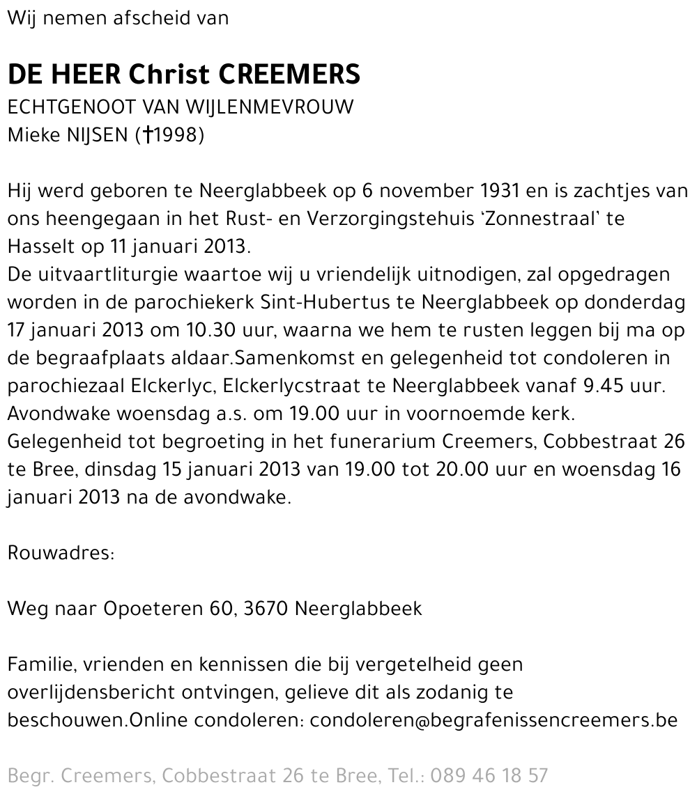 Christ Creemers