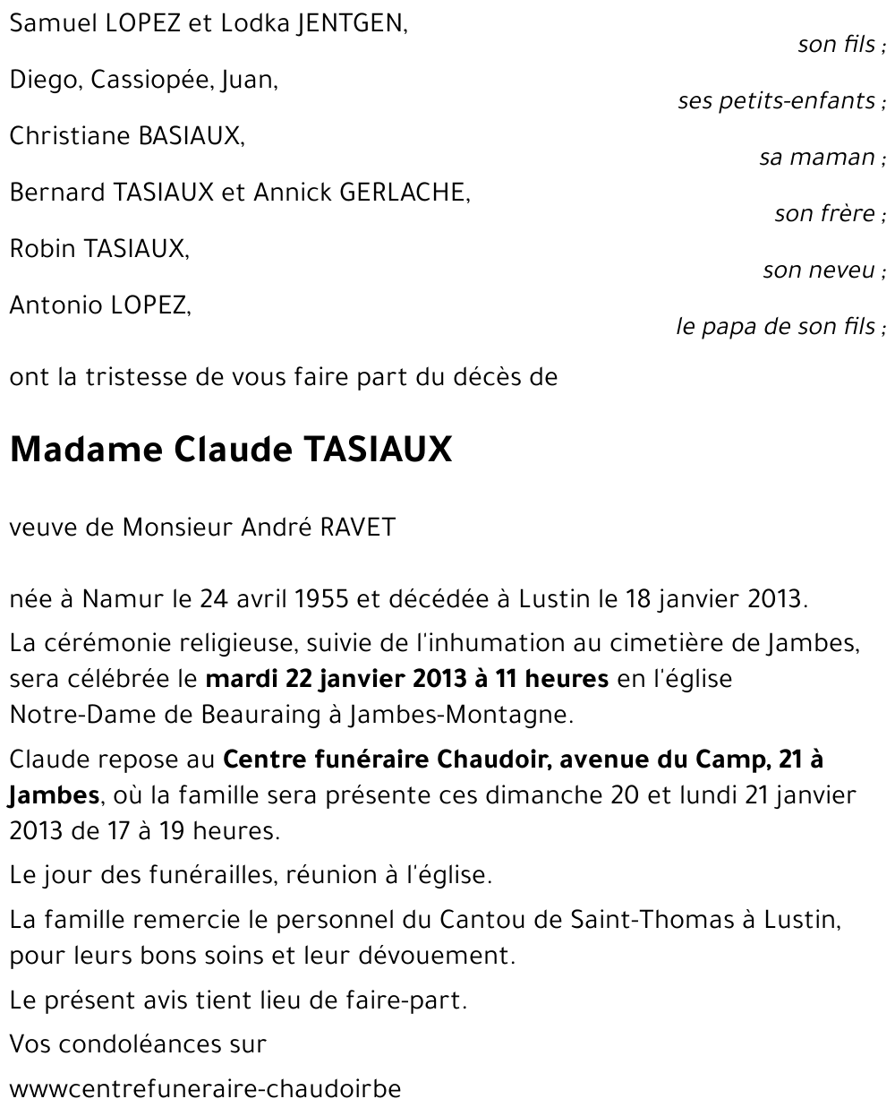 Claude TASIAUX