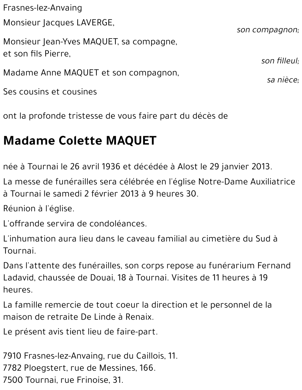 Colette MAQUET