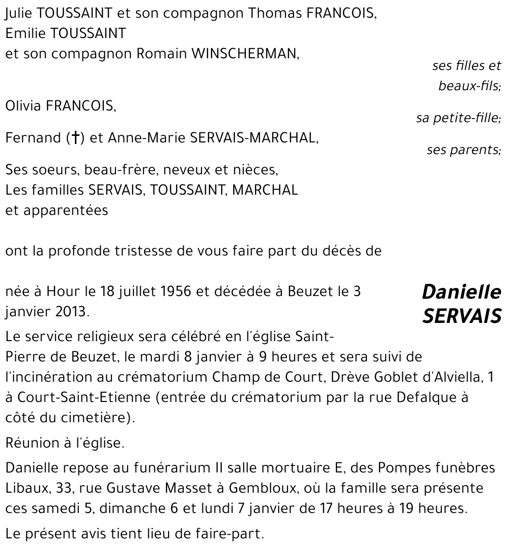 Danielle SERVAIS