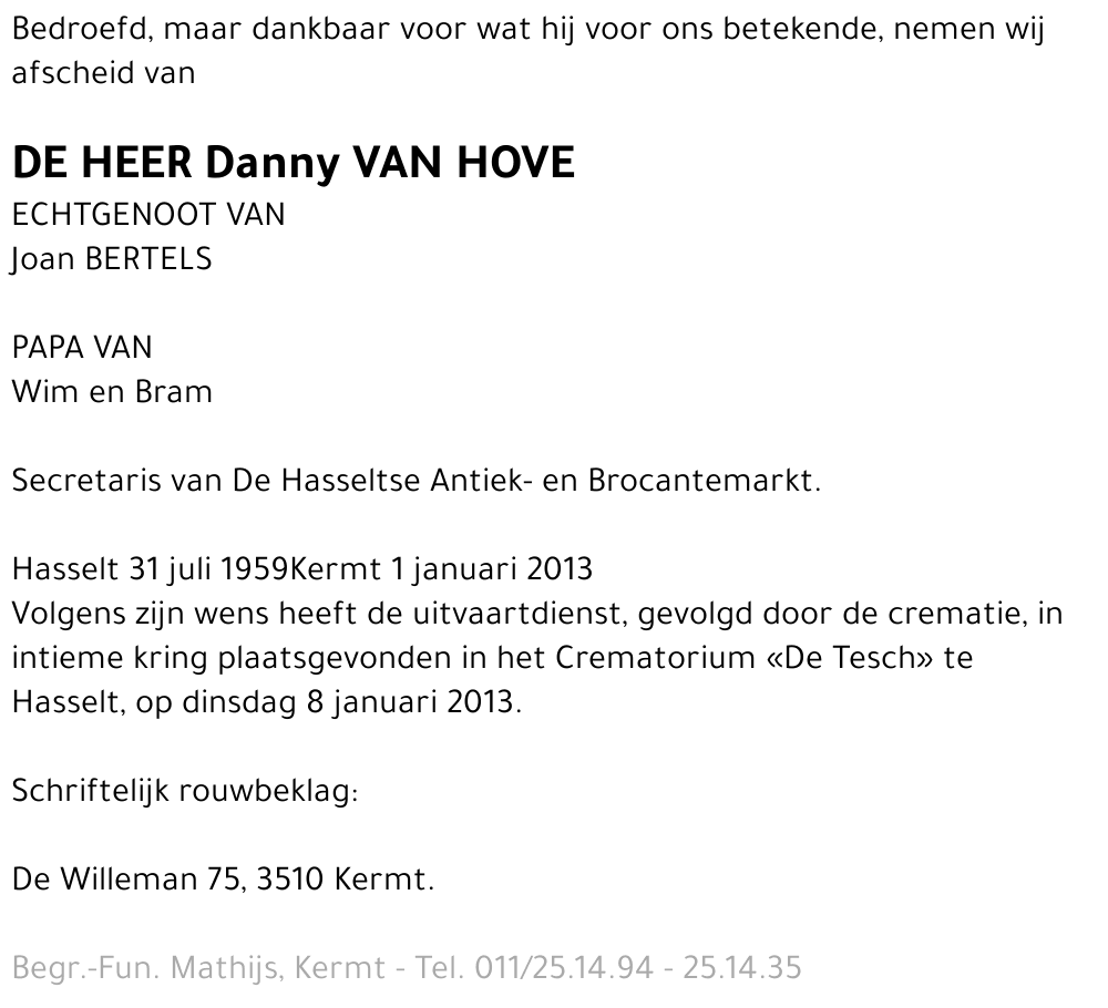 Danny Van Hove
