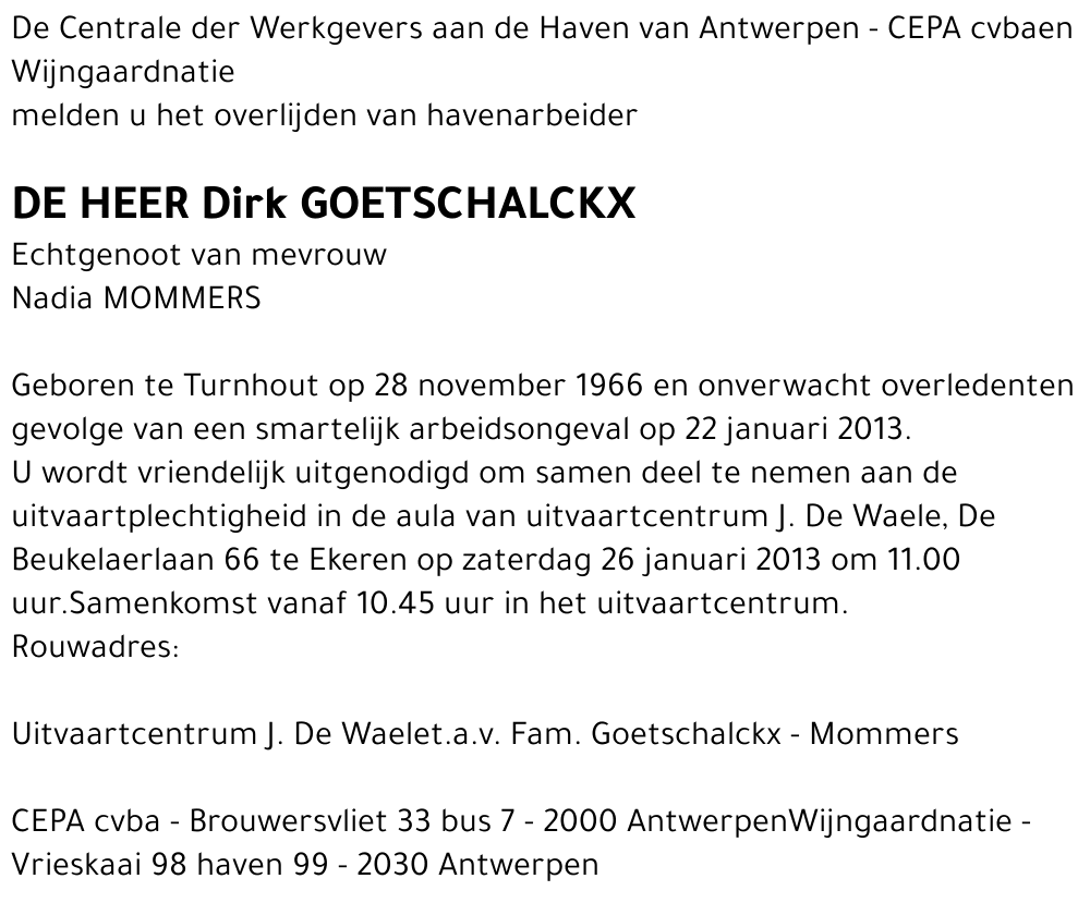 Dirk Goetschalckx