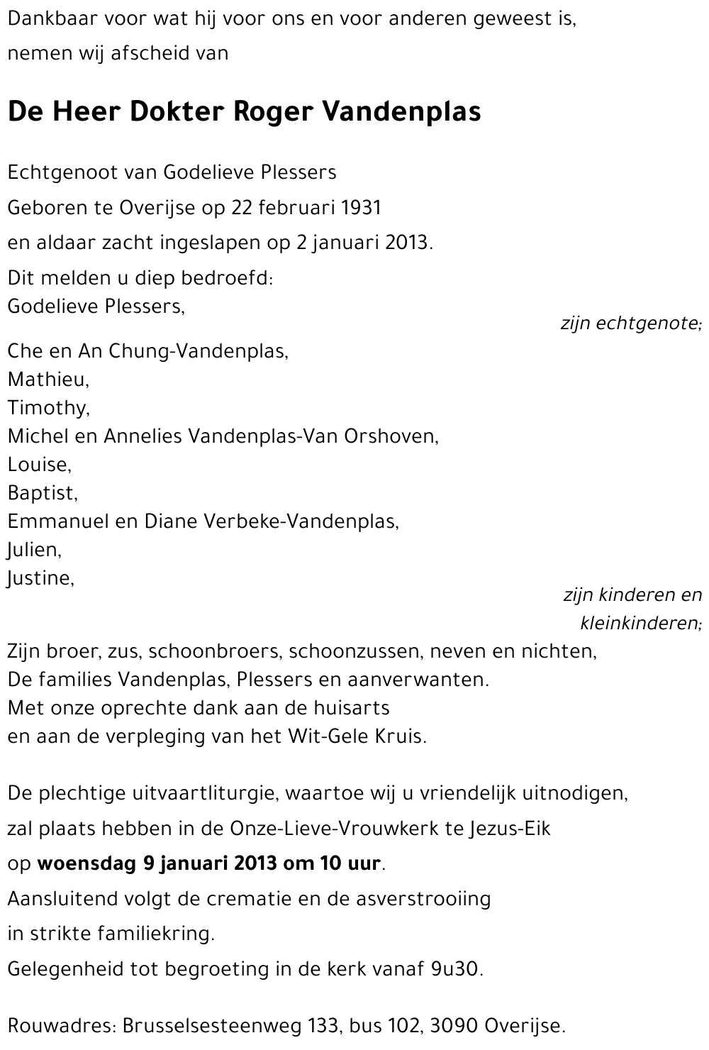 Dokter Roger Vandenplas