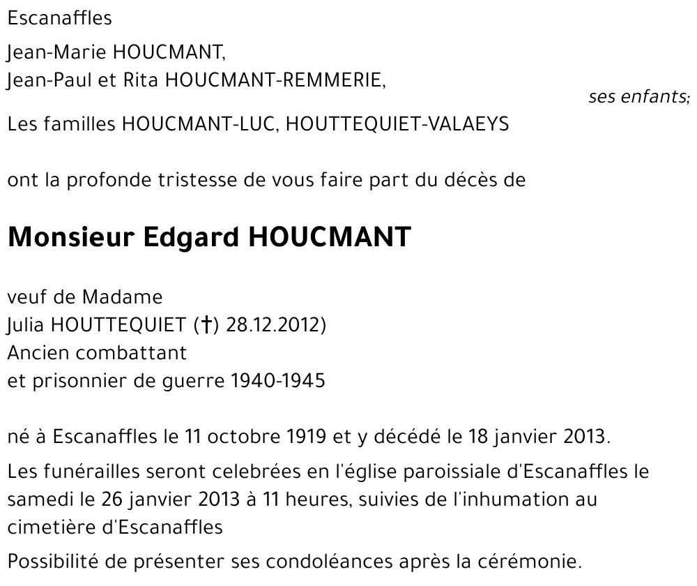 Edgard HOUCMANT