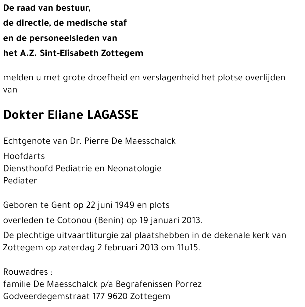 Eliane LAGASSE