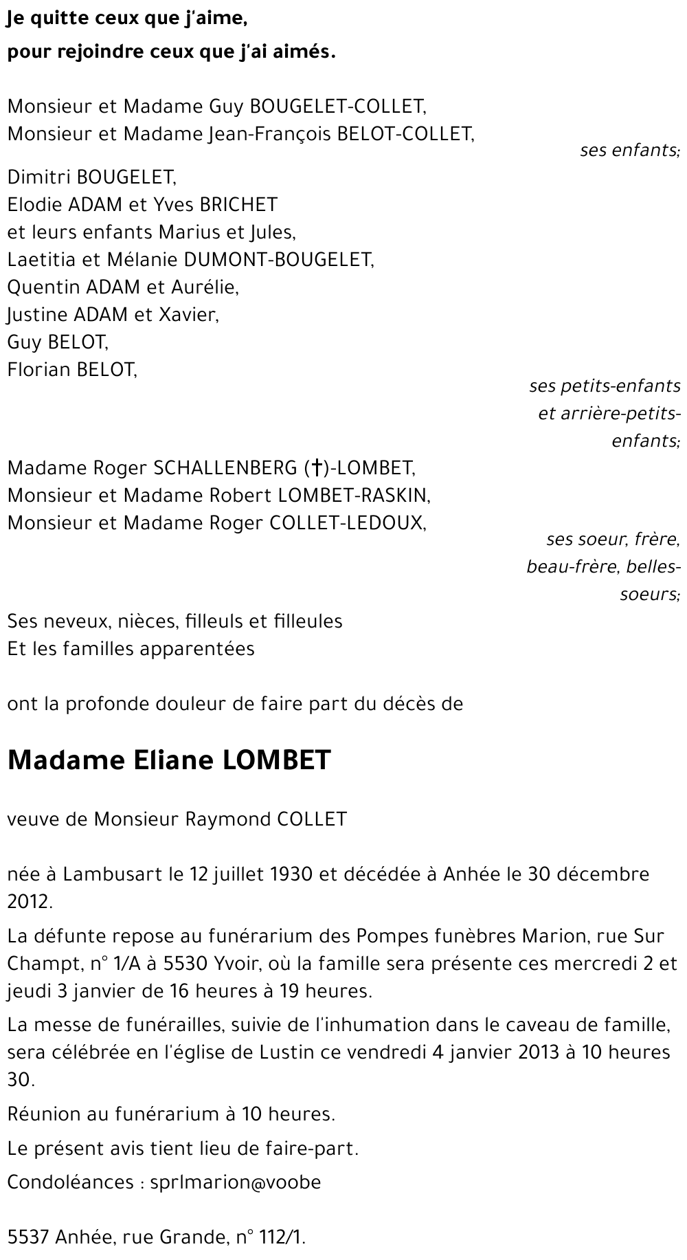 Eliane LOMBET