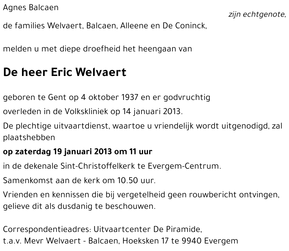 Eric Welvaert