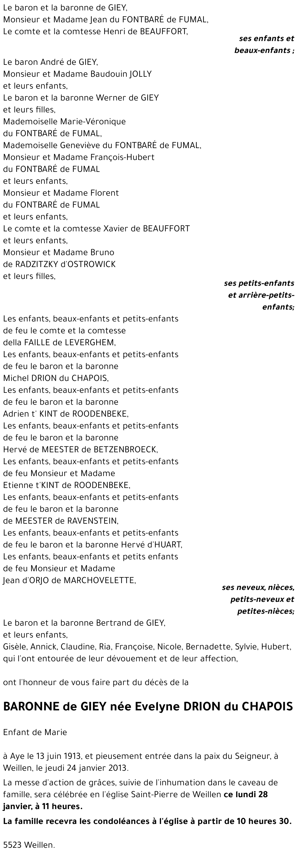 Evelyne DRION du CHAPOIS