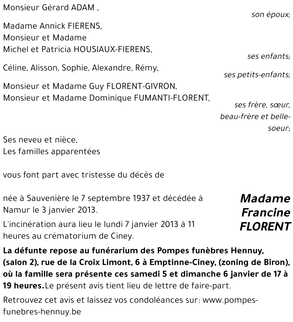 Francine FLORENT
