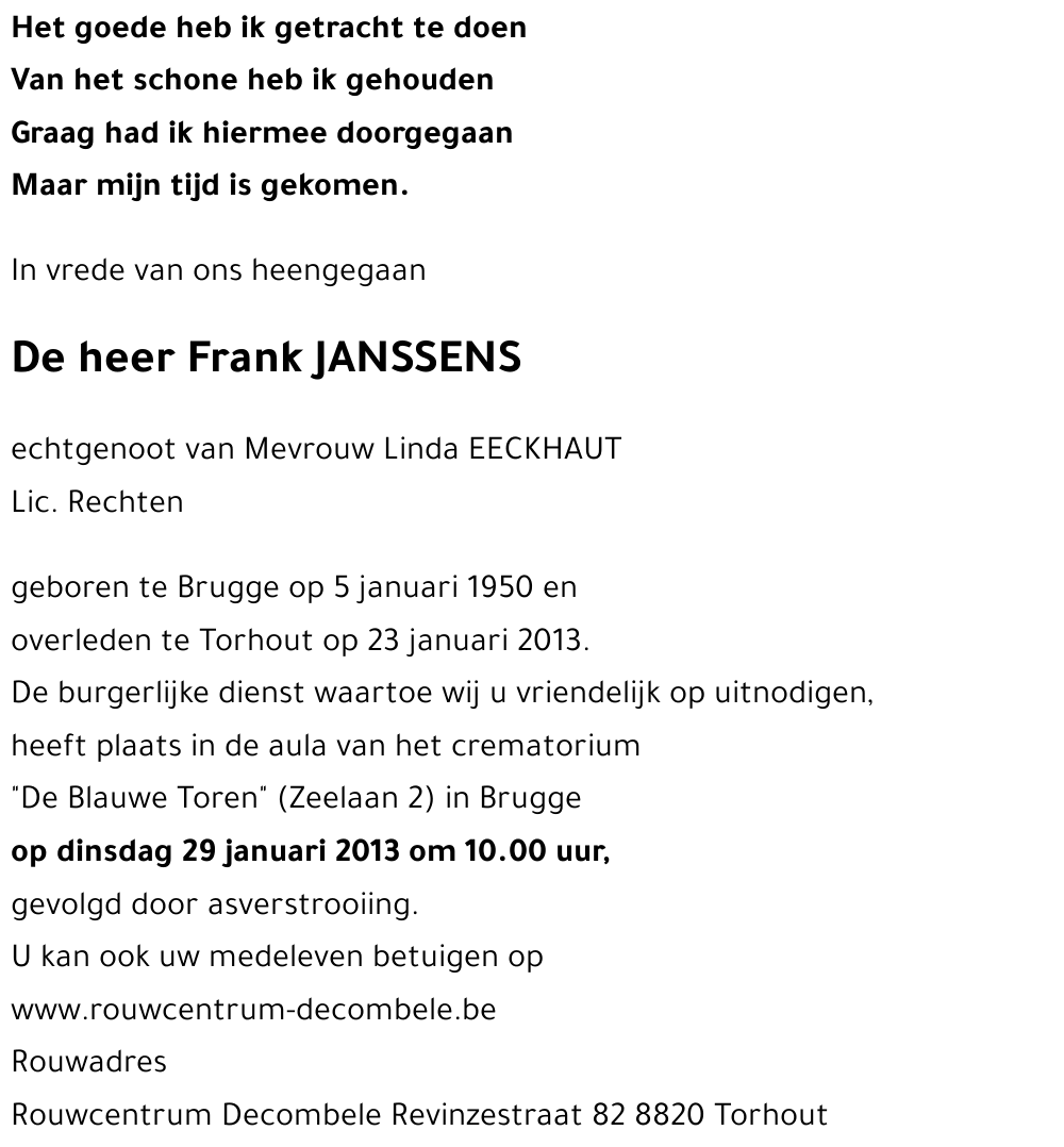Frank JANSSENS