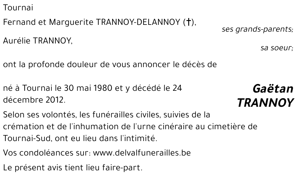 Gaëtan TRANNOY
