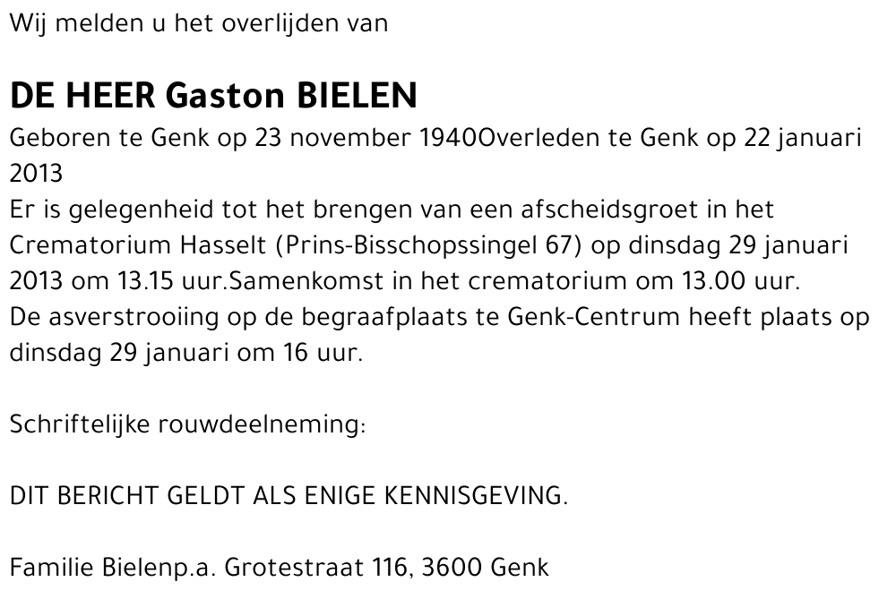 Gaston BIELEN