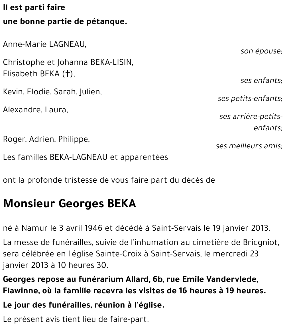 Georges BEKA