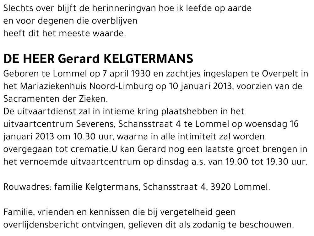 Gerard Kelgtermans