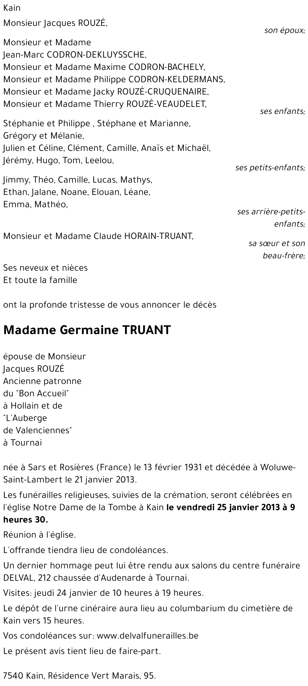 Germaine TRUANT