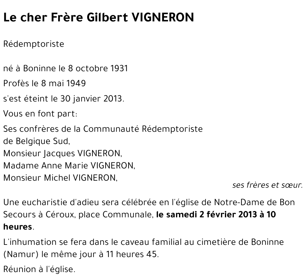 Gilbert VIGNERON