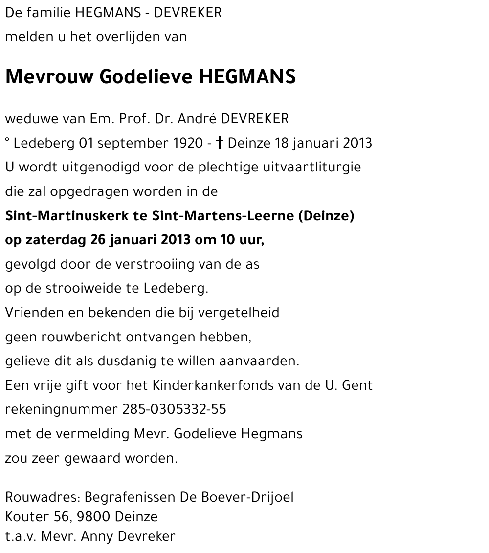 Godelieve HEGMANS