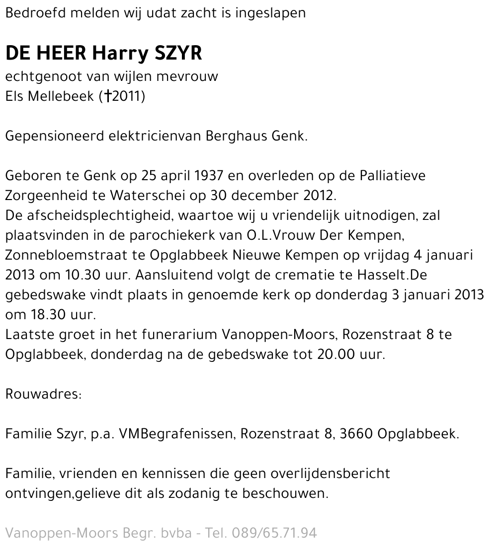 Harry Szyr