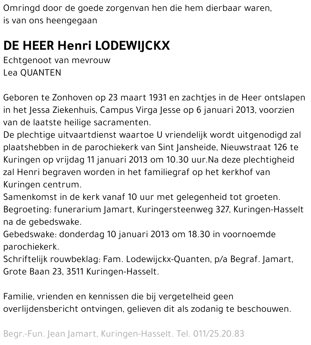 Henri Lodewijckx