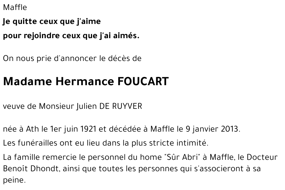 Hermance FOUCART