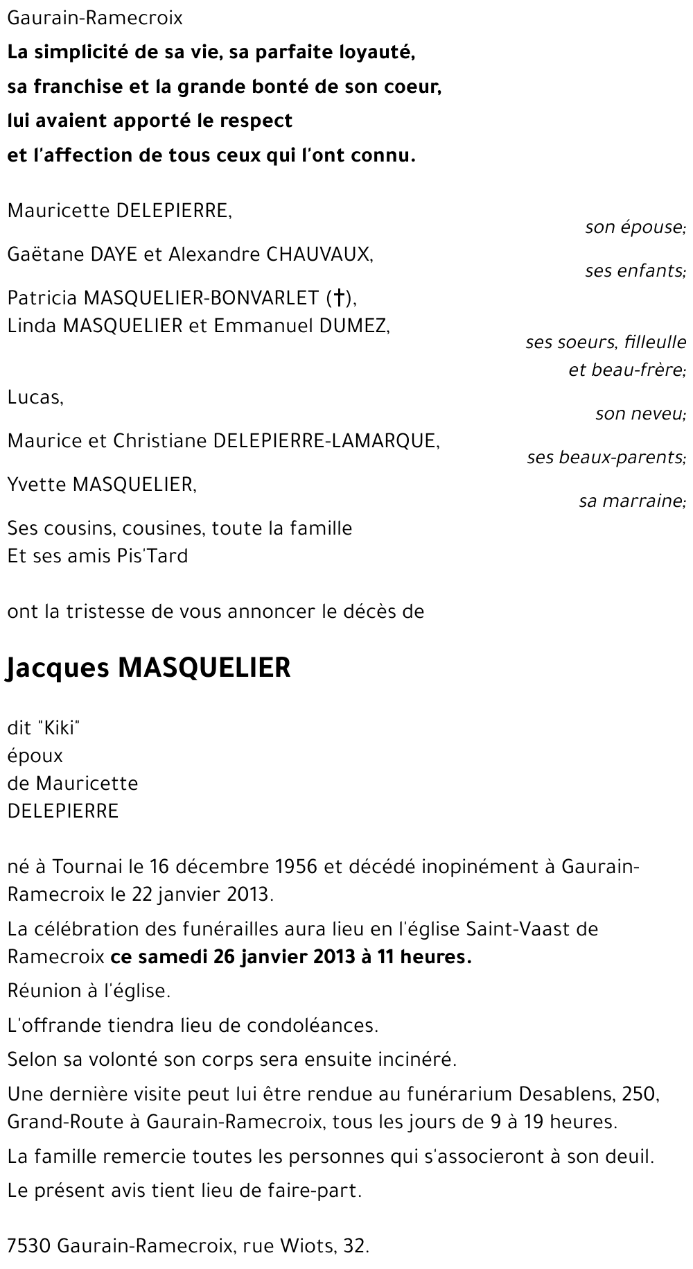 Jacques MASQUELIER