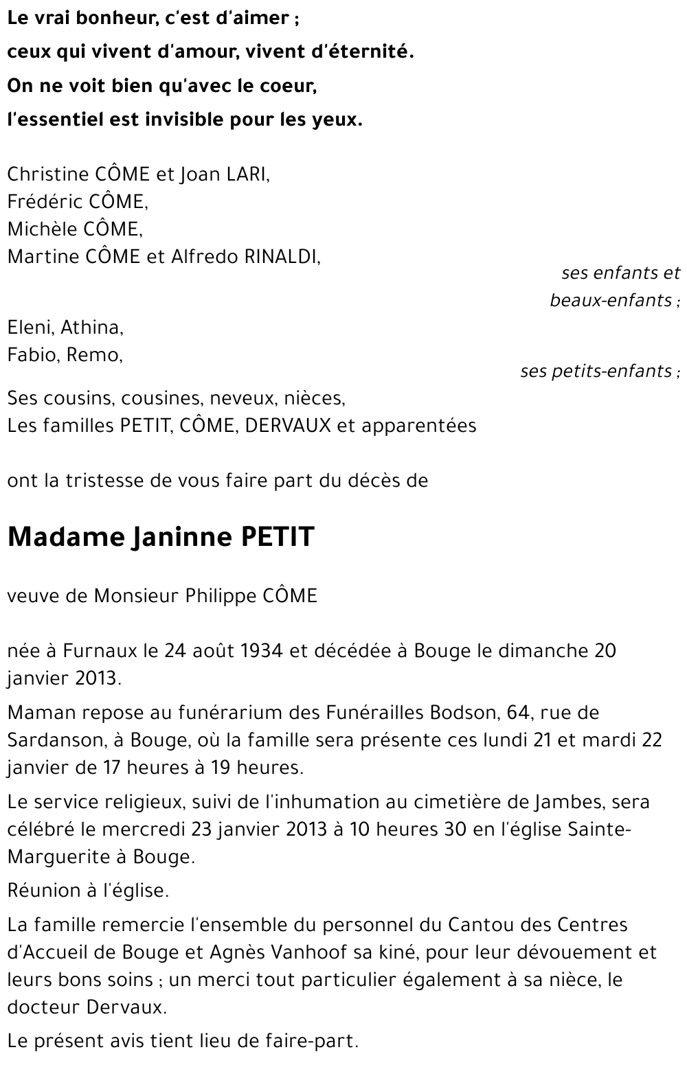 Janinne PETIT