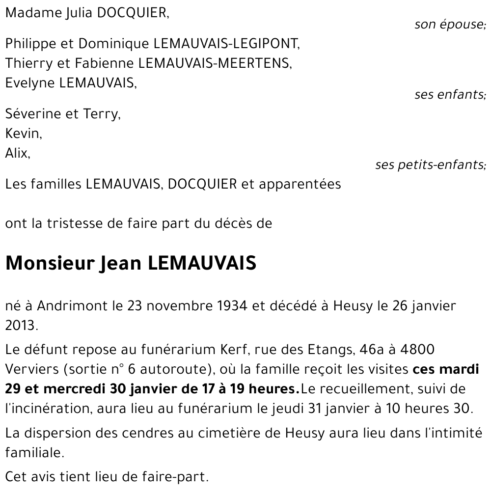 Jean LEMAUVAIS