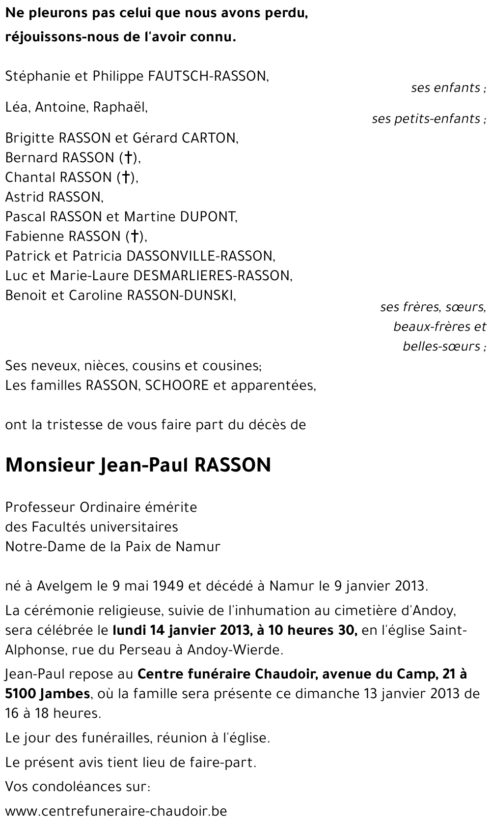 Jean-Paul RASSON